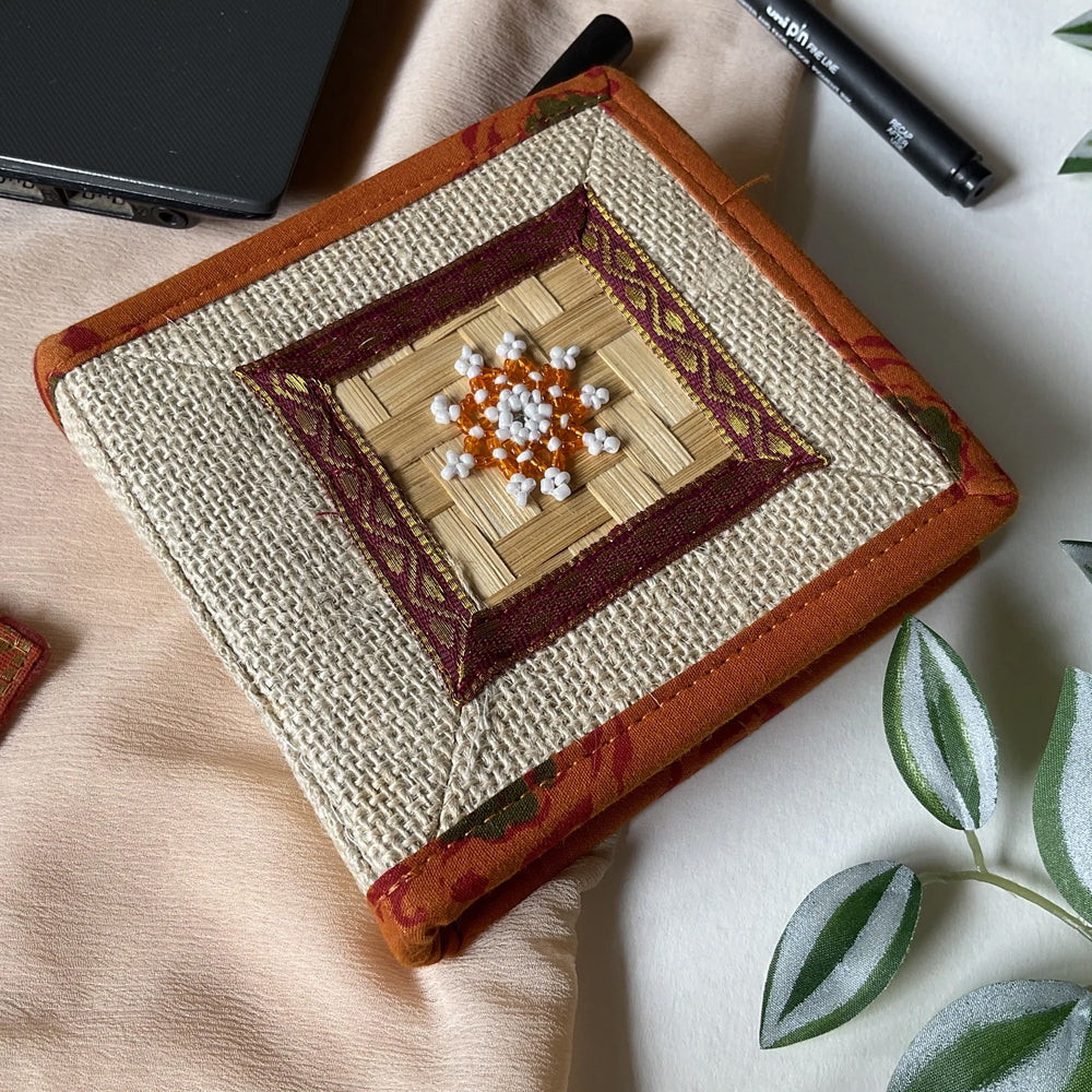 Handmade Note Pad - Square/Orange