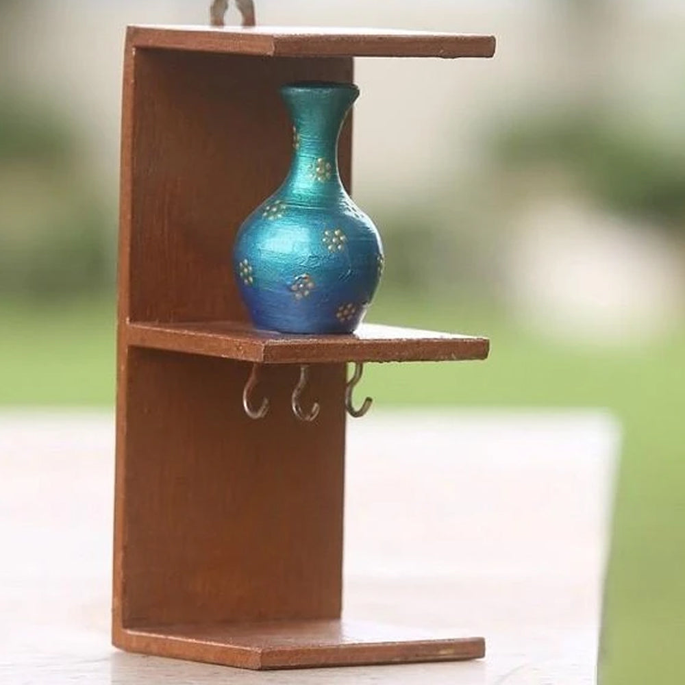 KeyRack - Wooden Handmade with 1 pot