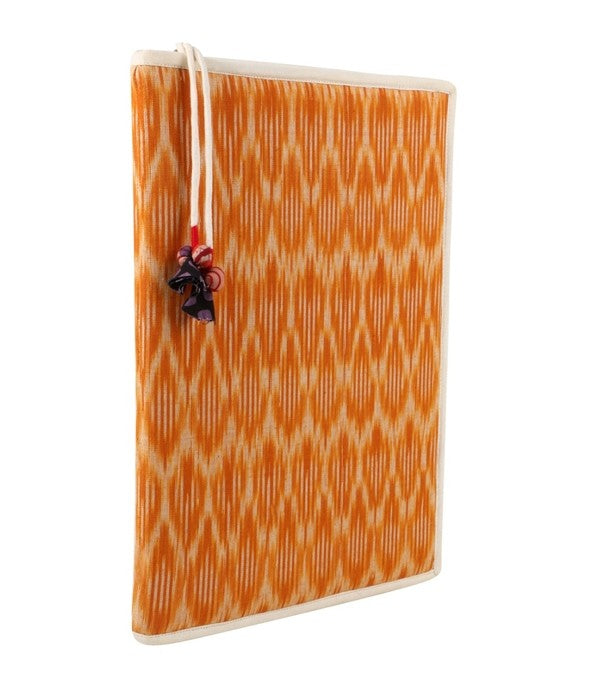 Handmade Fabric Folder - Yellow Ikat