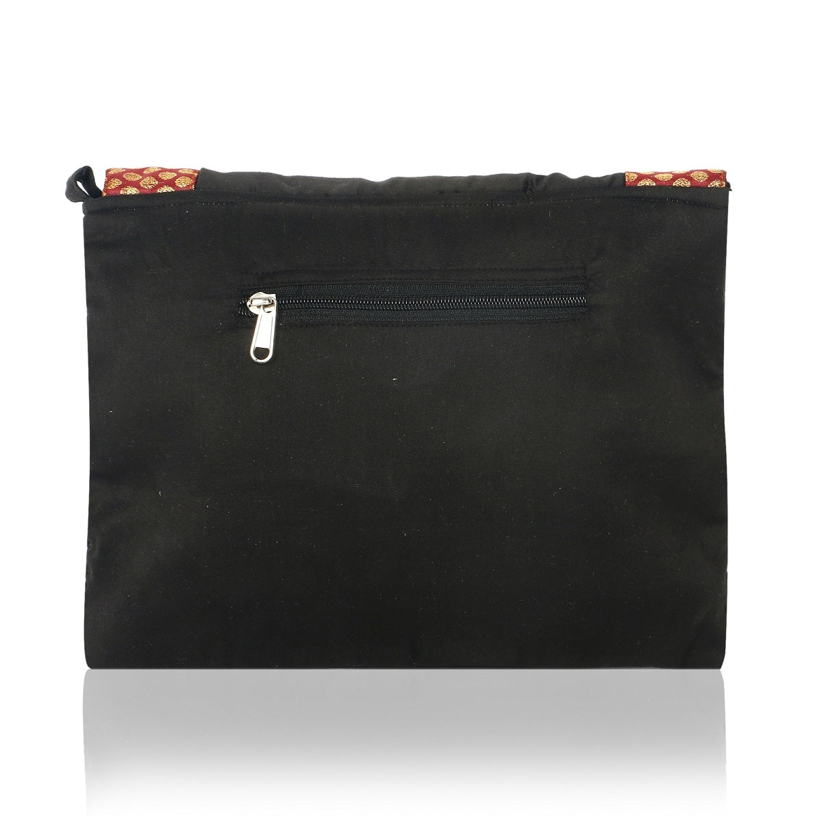 Chanderi Sling Bag - Black Cotton/Silk